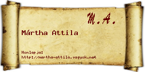 Mártha Attila névjegykártya