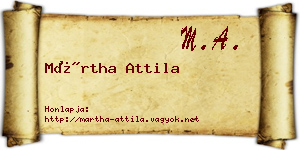 Mártha Attila névjegykártya