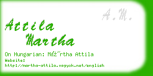 attila martha business card